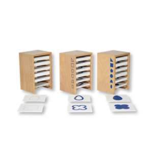 Geometrical Form Cards with Cabinet